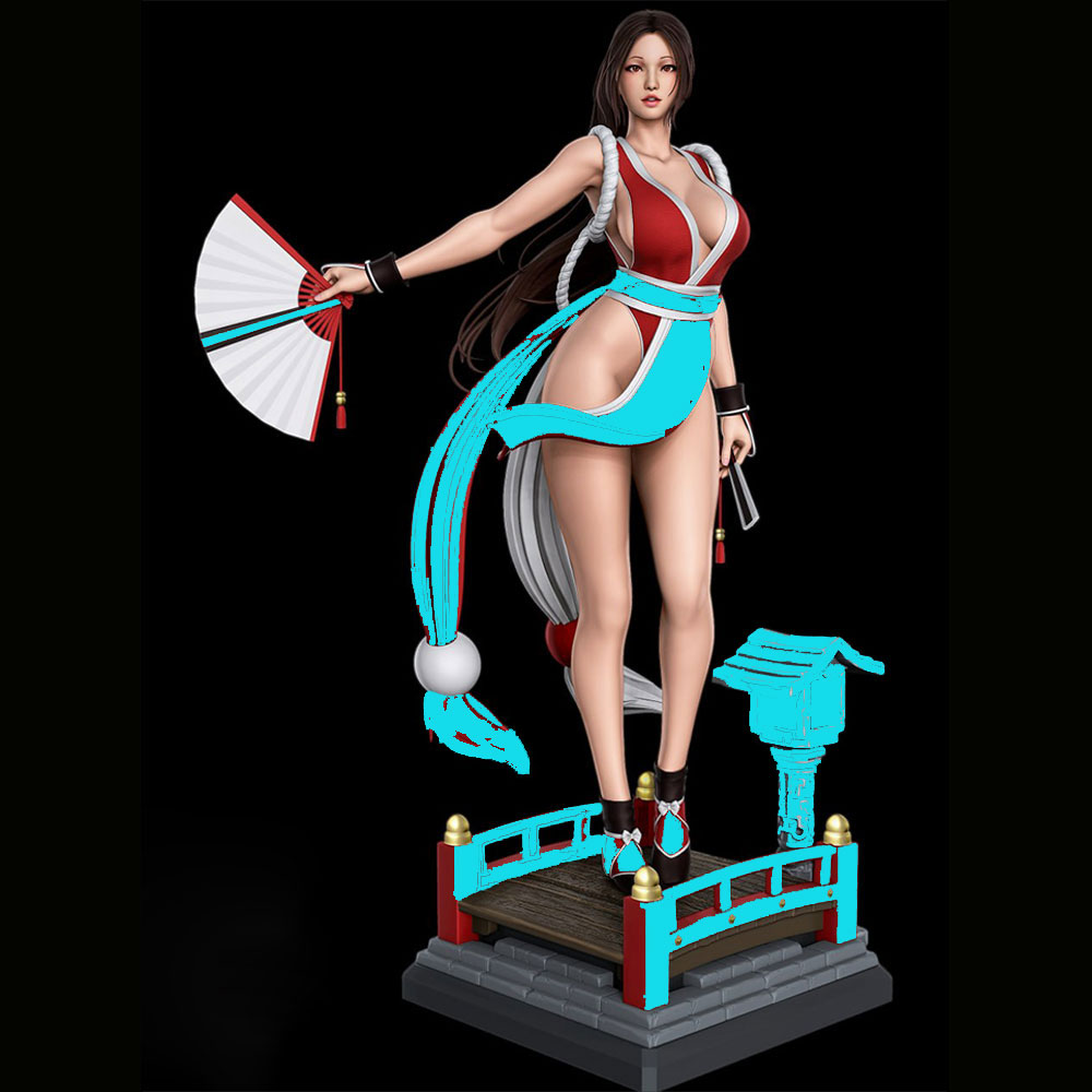 3D Printing Liquid - Statuette miniature en résine de fille