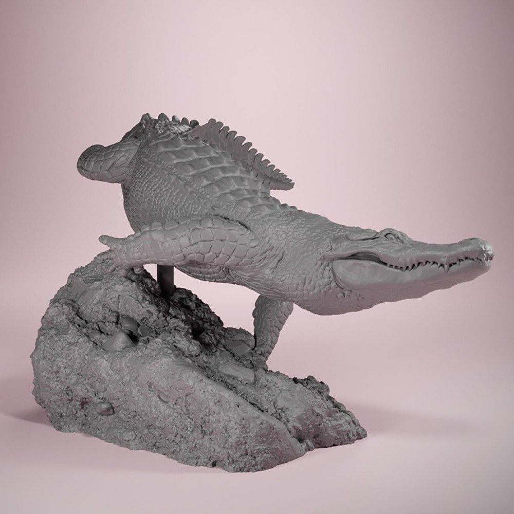 3D Printing Liquid - Coquille américaine Posture de natation, peinture